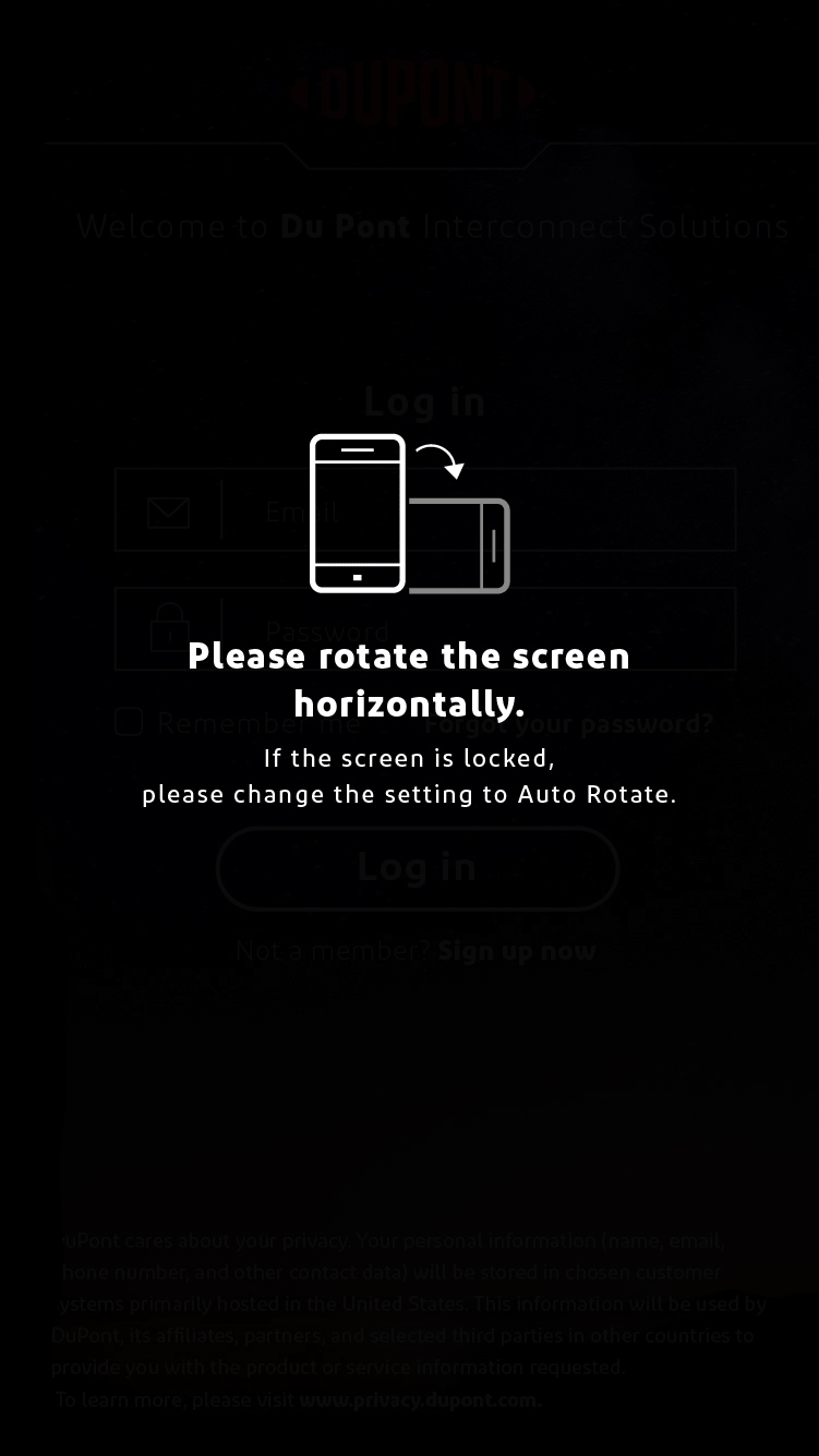 Please rotate the screen horizontally.